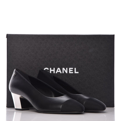 Chanel Lambskin Grosgrain CC Pumps 36 Black 9 of 9