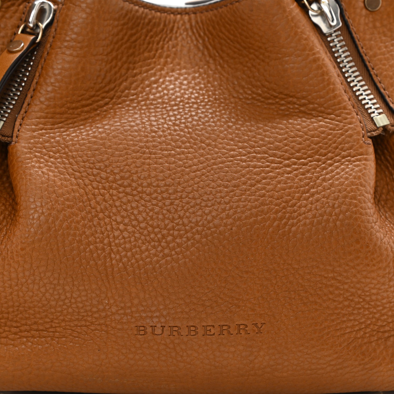Burberry Grainy Calfskin House Check Small Maidstone Saddle Brown 9 of 11