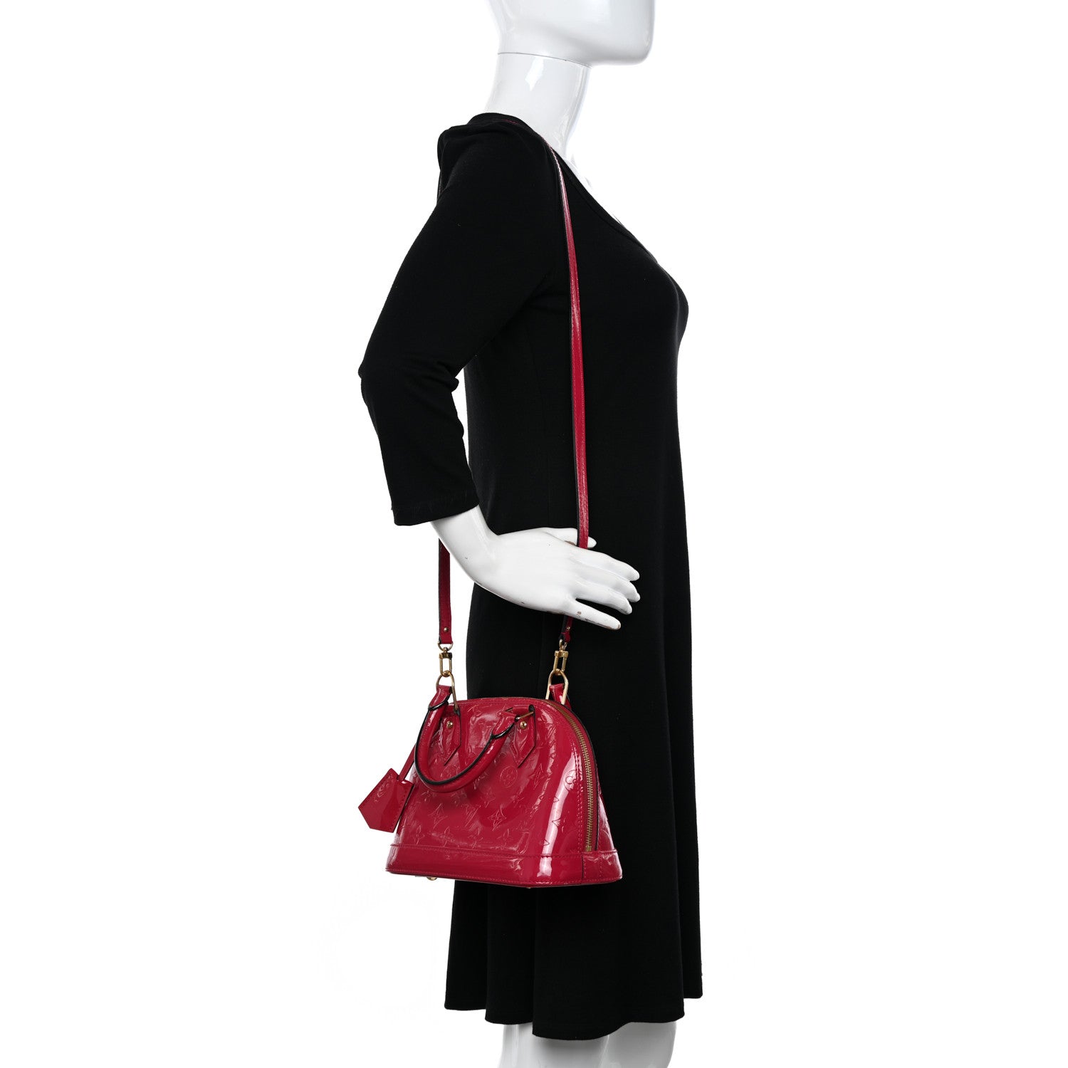 Louis Vuitton Vernis Alma BB Magenta 2 of 11