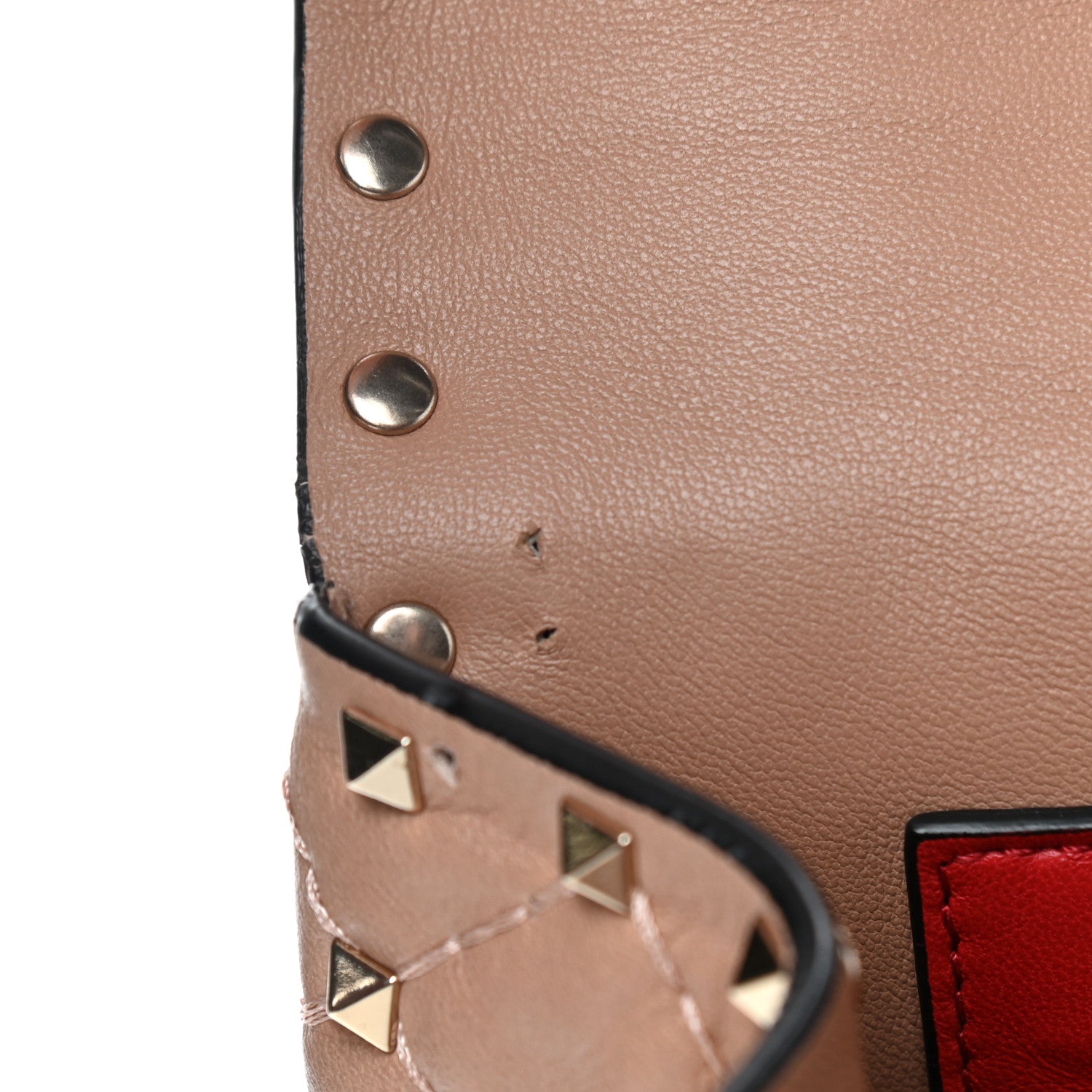 Valentino Garavani Nappa Large Rockstud Spike Shoulder Bag Soft Noisette 7 of 10