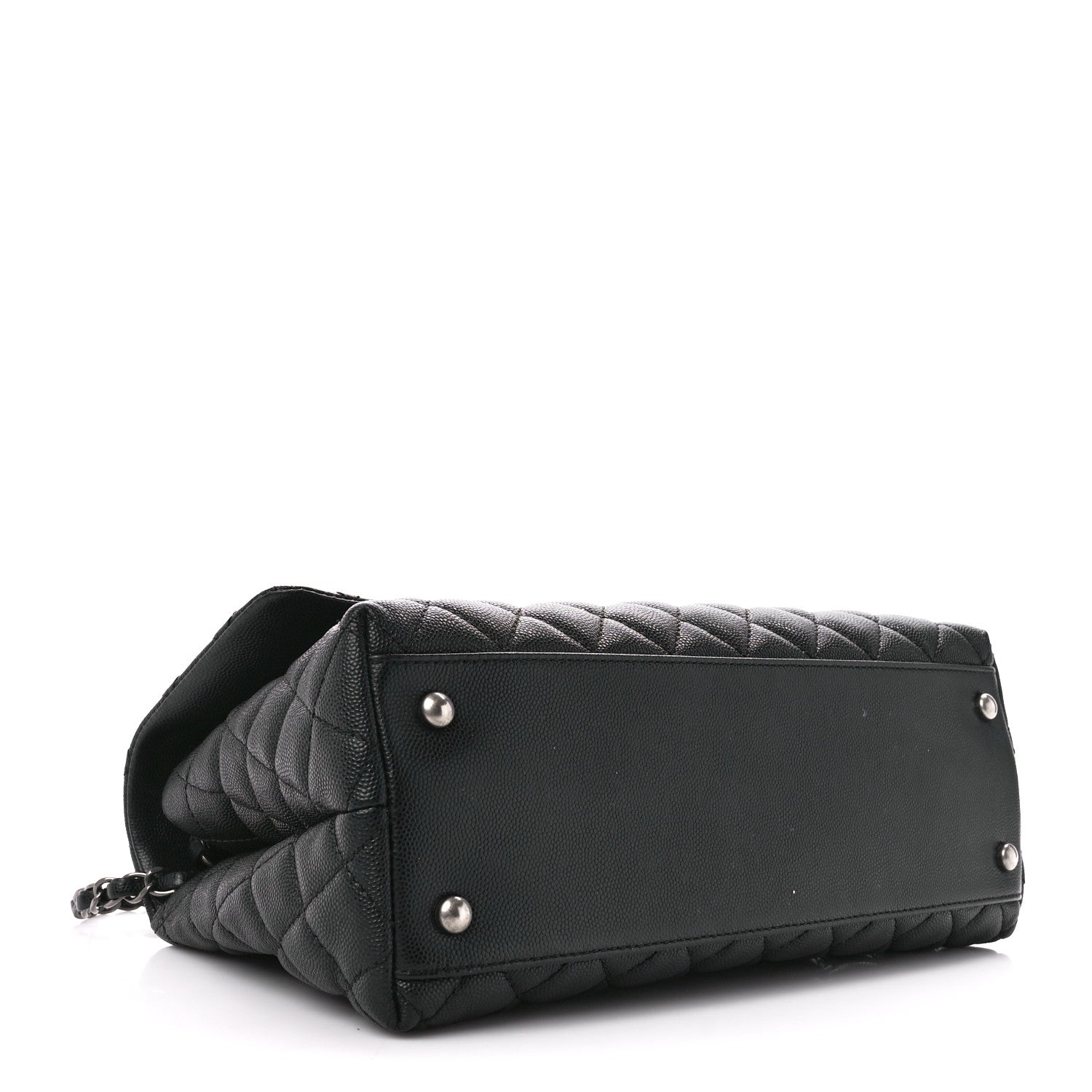 Chanel Caviar Lizard Quilted Small Coco Handle Flap Black 4 of 11