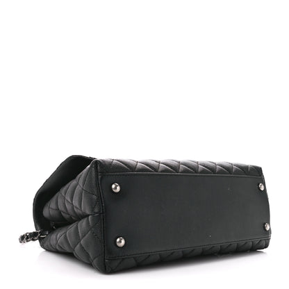 Chanel Caviar Lizard Quilted Small Coco Handle Flap Black 4 of 11