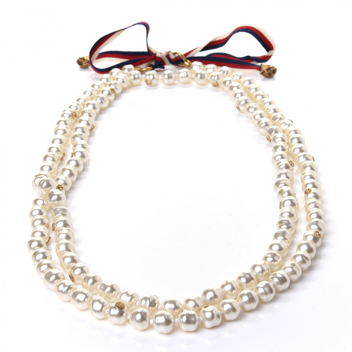 Gucci Pearl GG Sylvie Long Necklace 2 of 4
