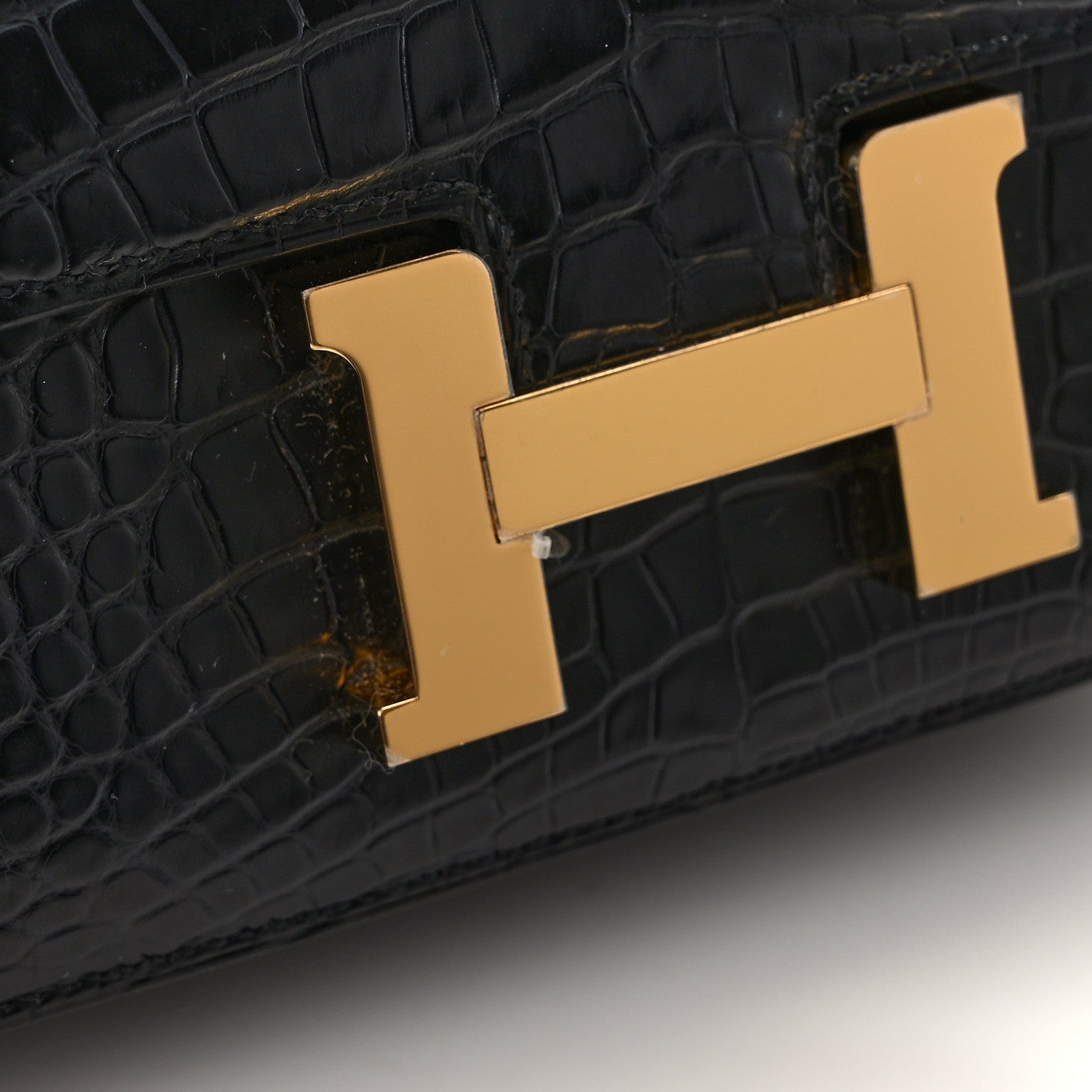 Hermes Matte Alligator Constance 18 Black 11 of 13