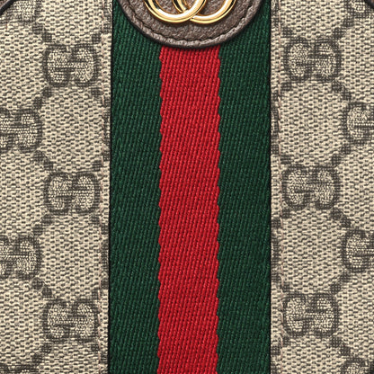 Gucci GG Supreme Monogram Web Ophidia Circle Wristlet Beige New Acero 8 of 10
