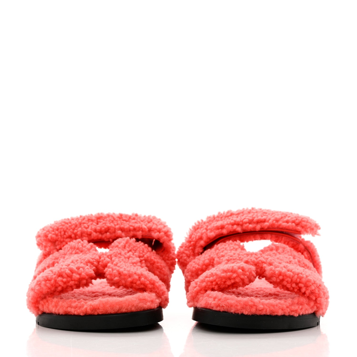 Hermes Woolskin Womens Chypre Sandals 36 Rose Du Desert 3 of 9
