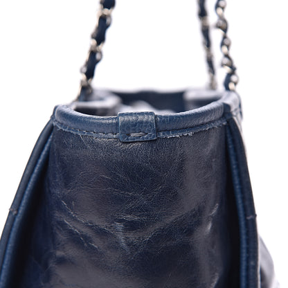 Chanel Glazed Calfskin Small Deauville Tote Blue 18 of 26