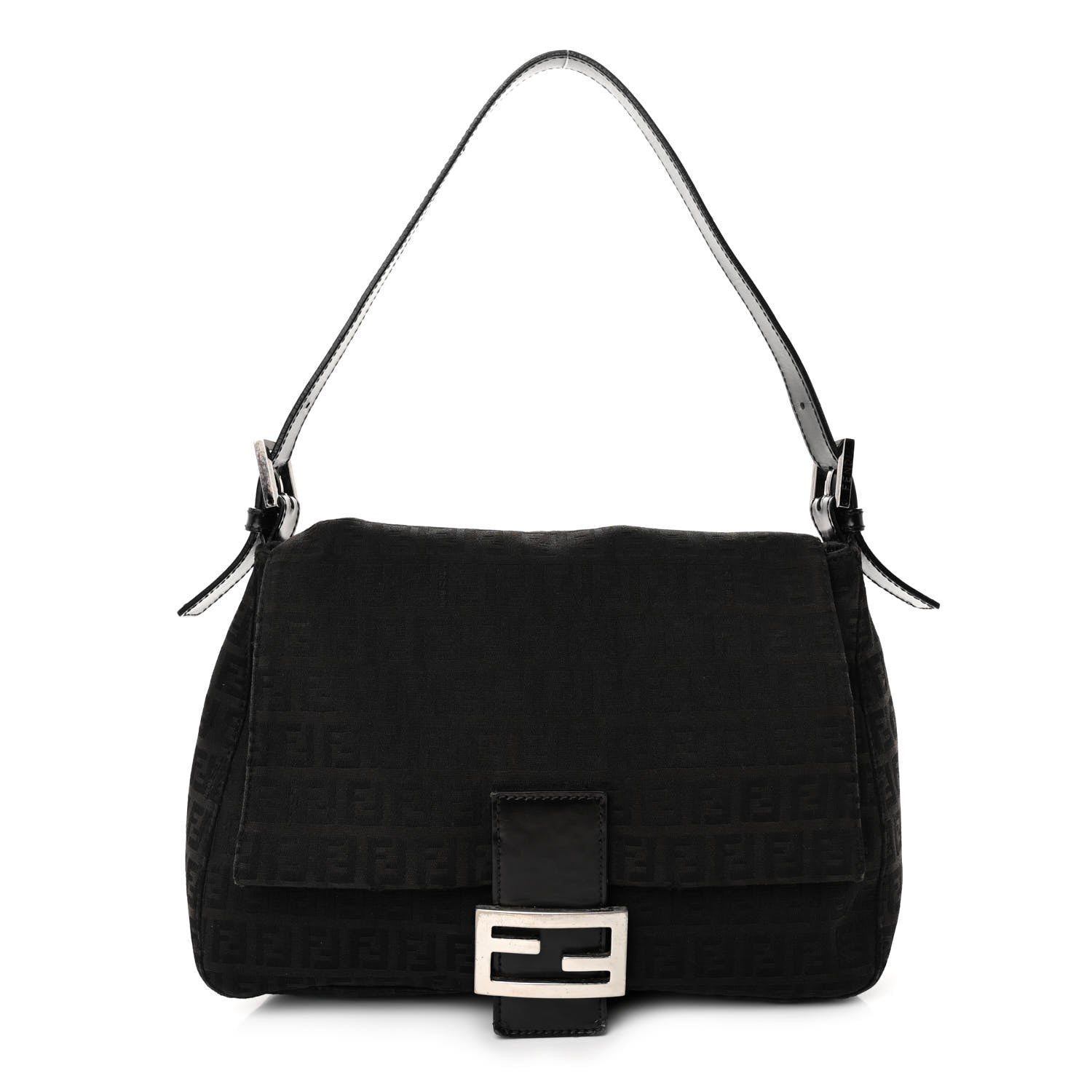 Fendi Zucchino Mama Baguette Black 1 of 9