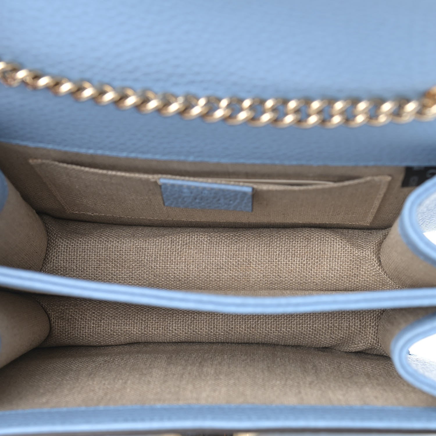 Gucci Dollar Calfskin Small Interlocking G Shoulder Bag Mineral Blue 5 of 9