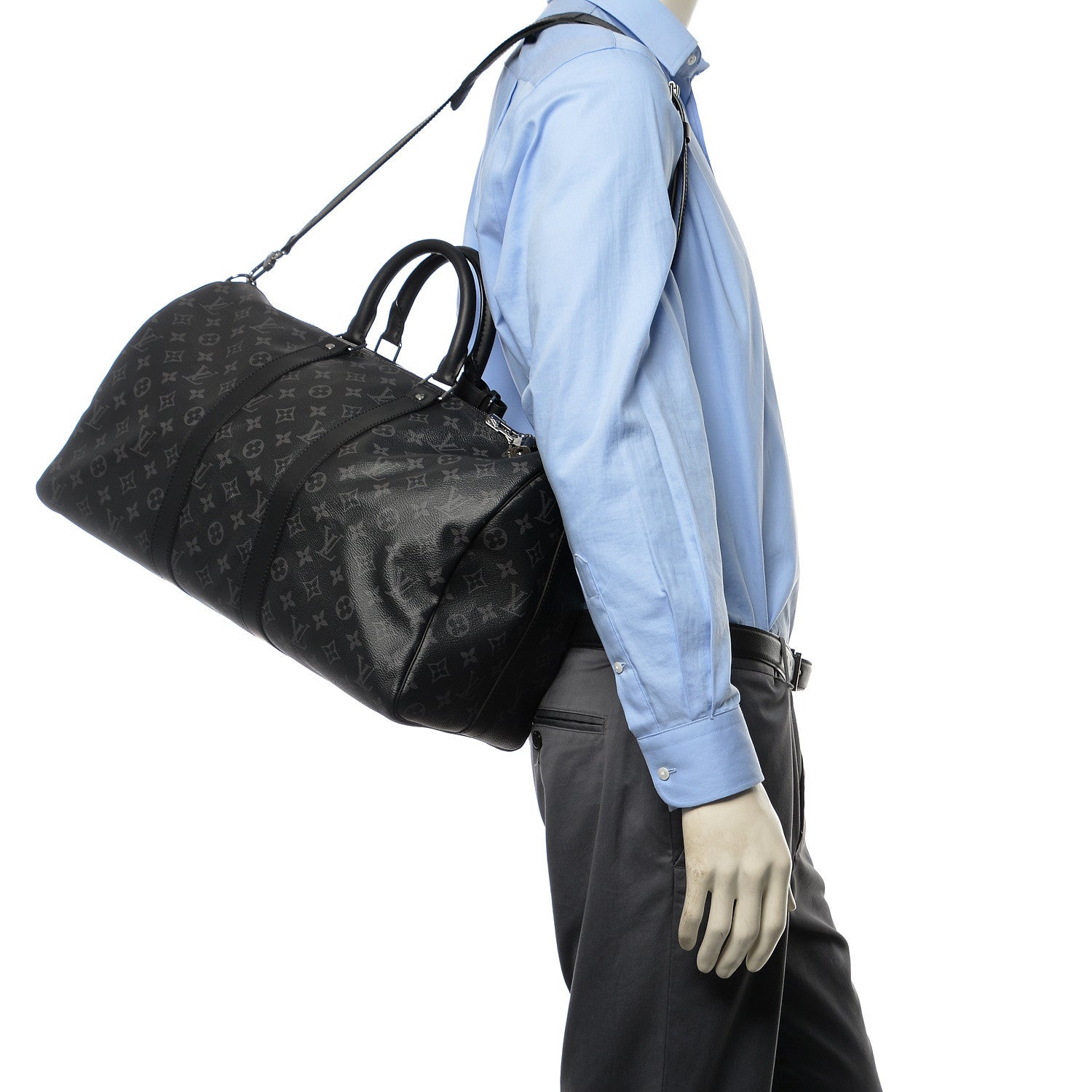 Louis Vuitton Monogram Eclipse Keepall Bandouliere 45 2 of 12