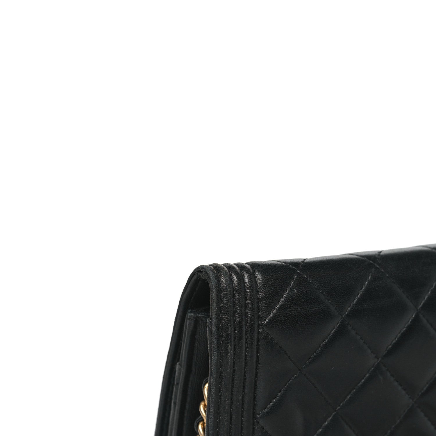 Chanel Lambskin Quilted Boy Wallet On Chain WOC Black 14 of 16