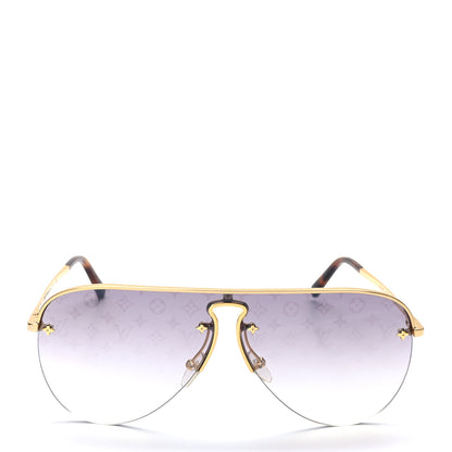 Louis Vuitton Grease Mask Sunglasses Z1469U Gold 2 of 10
