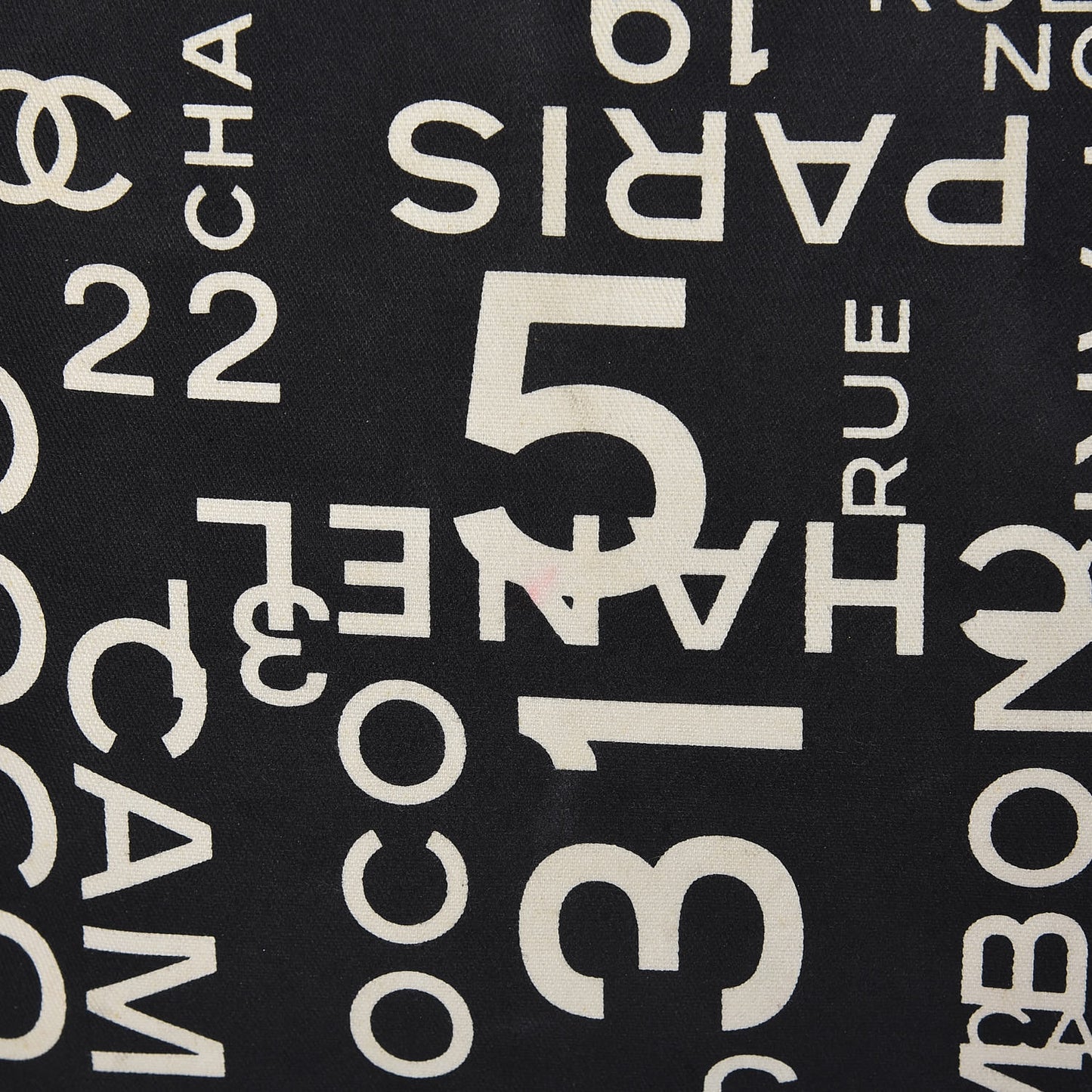 Canvas 31 Rue Cambon Beach Tote Black