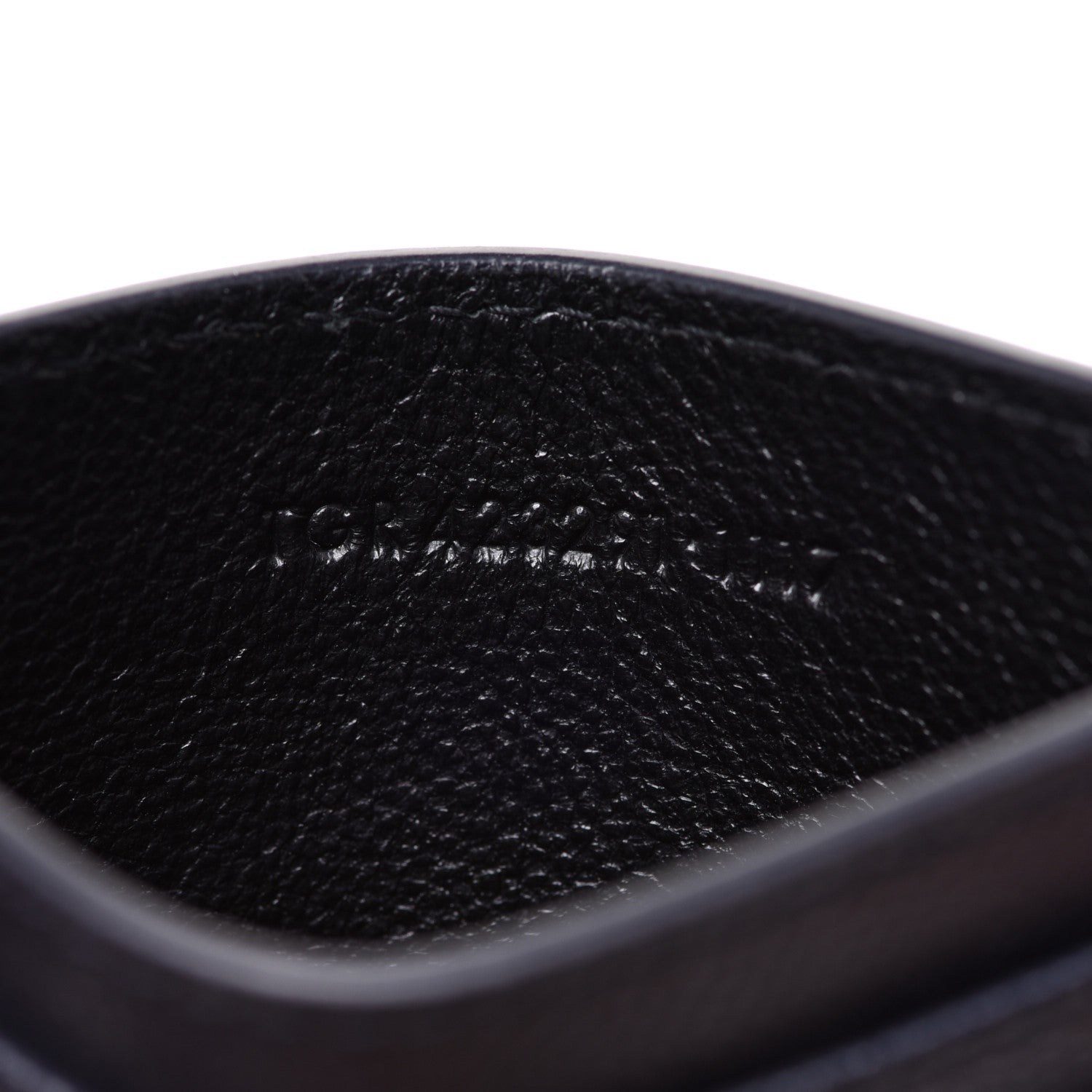 Saint Laurent Grain De Poudre Matelasse Chevron Monogram Credit Card Case Deep Marine 7 of 7