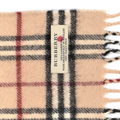 Burberry Wool Vintage Check Scarf Beige 4 of 5