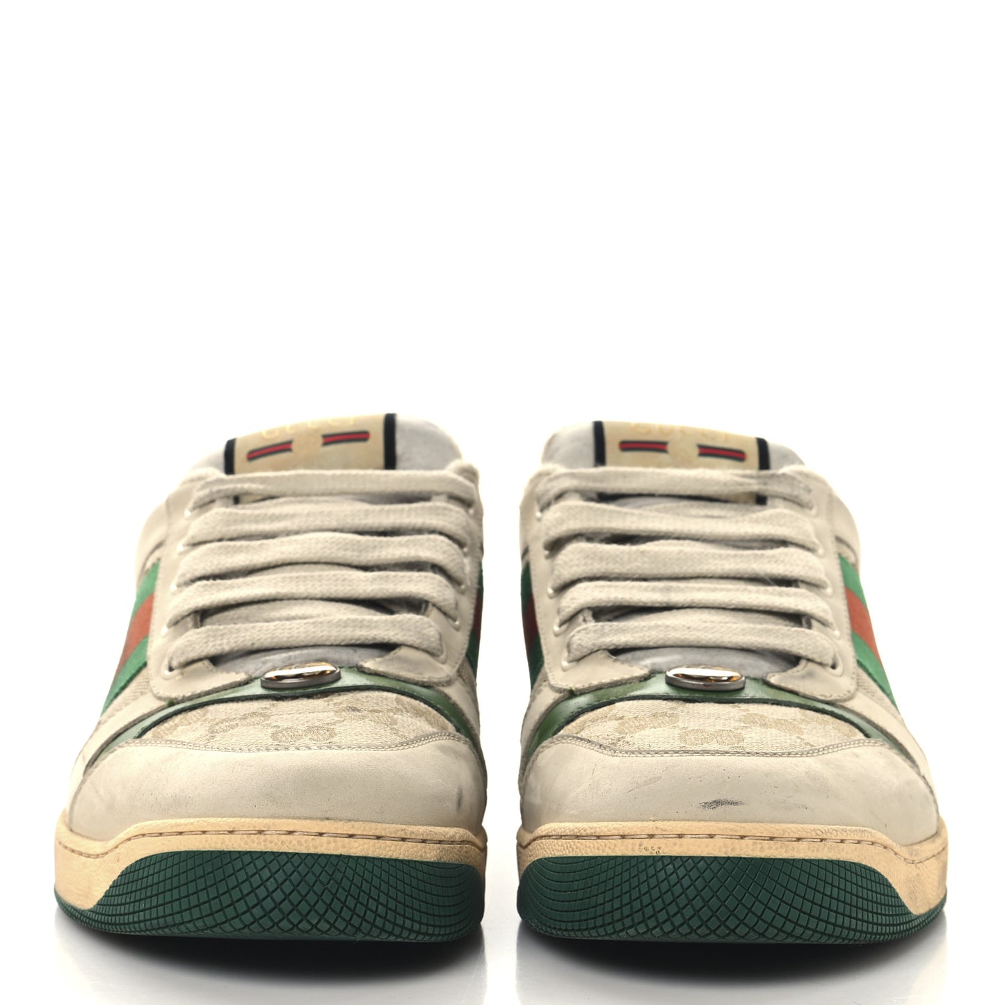 GG Monogram Nubuck Web Mens Screener Sneakers 9.5 New Sand Dusty Milk Vintage Green