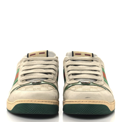 Gucci GG Monogram Nubuck Web Mens Screener Sneakers 9.5 New Sand Dusty Milk Vintage Green 3 of 12