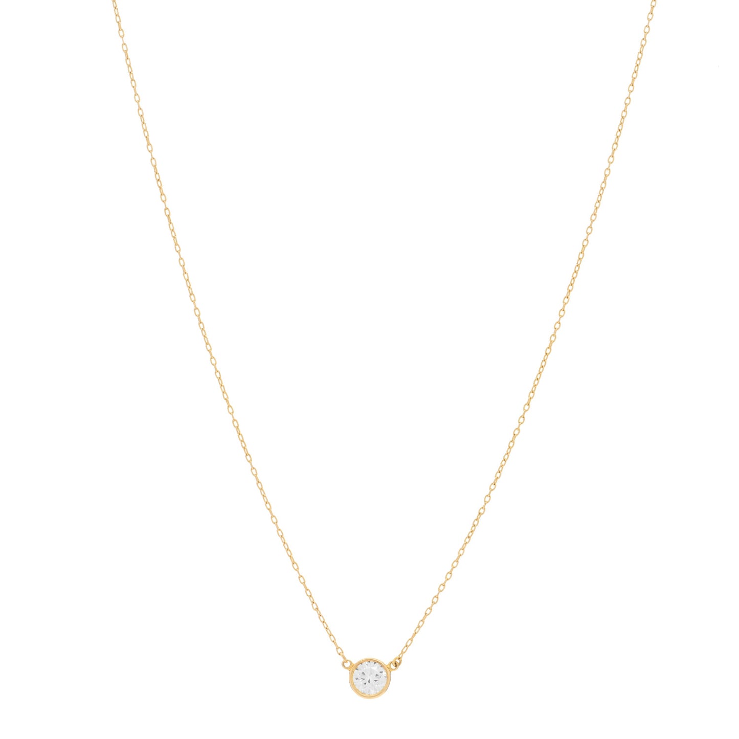 18K Yellow Gold Diamond .43ct Elsa Peretti Diamonds by the Yard Pendant Necklace