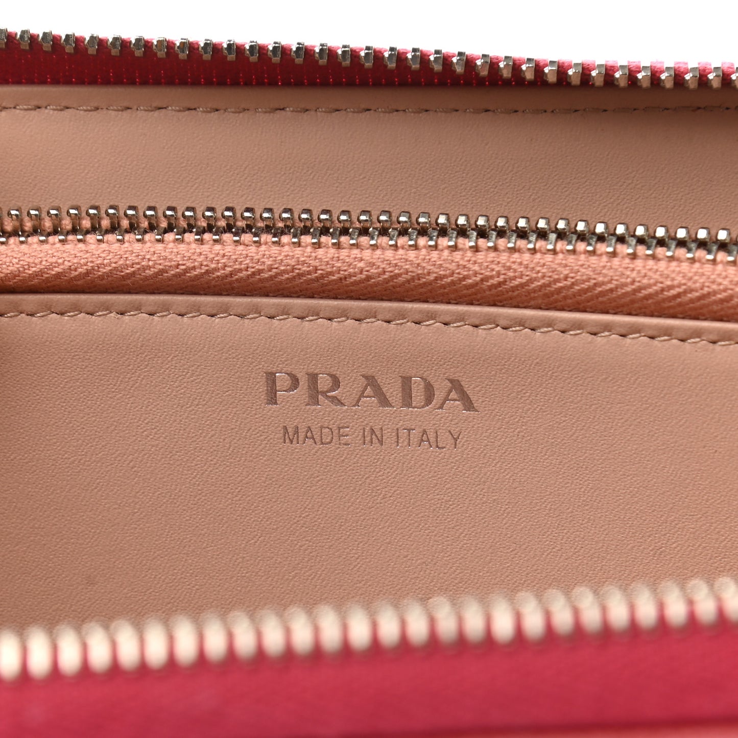 Saffiano Metal Zip Around Wallet Geranio
