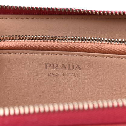 Prada Saffiano Metal Zip Around Wallet Geranio 6 of 6