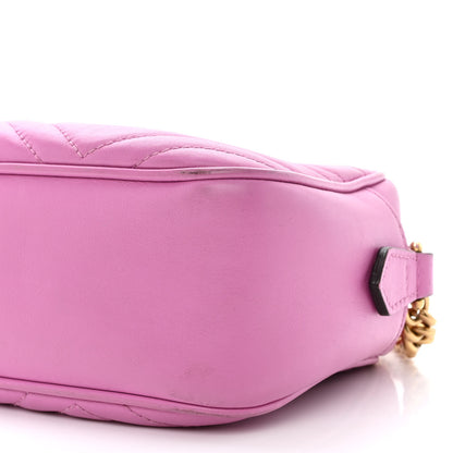 Gucci Calfskin Matelasse Small GG Marmont Chain Shoulder Bag Candy Mousse 10 of 13