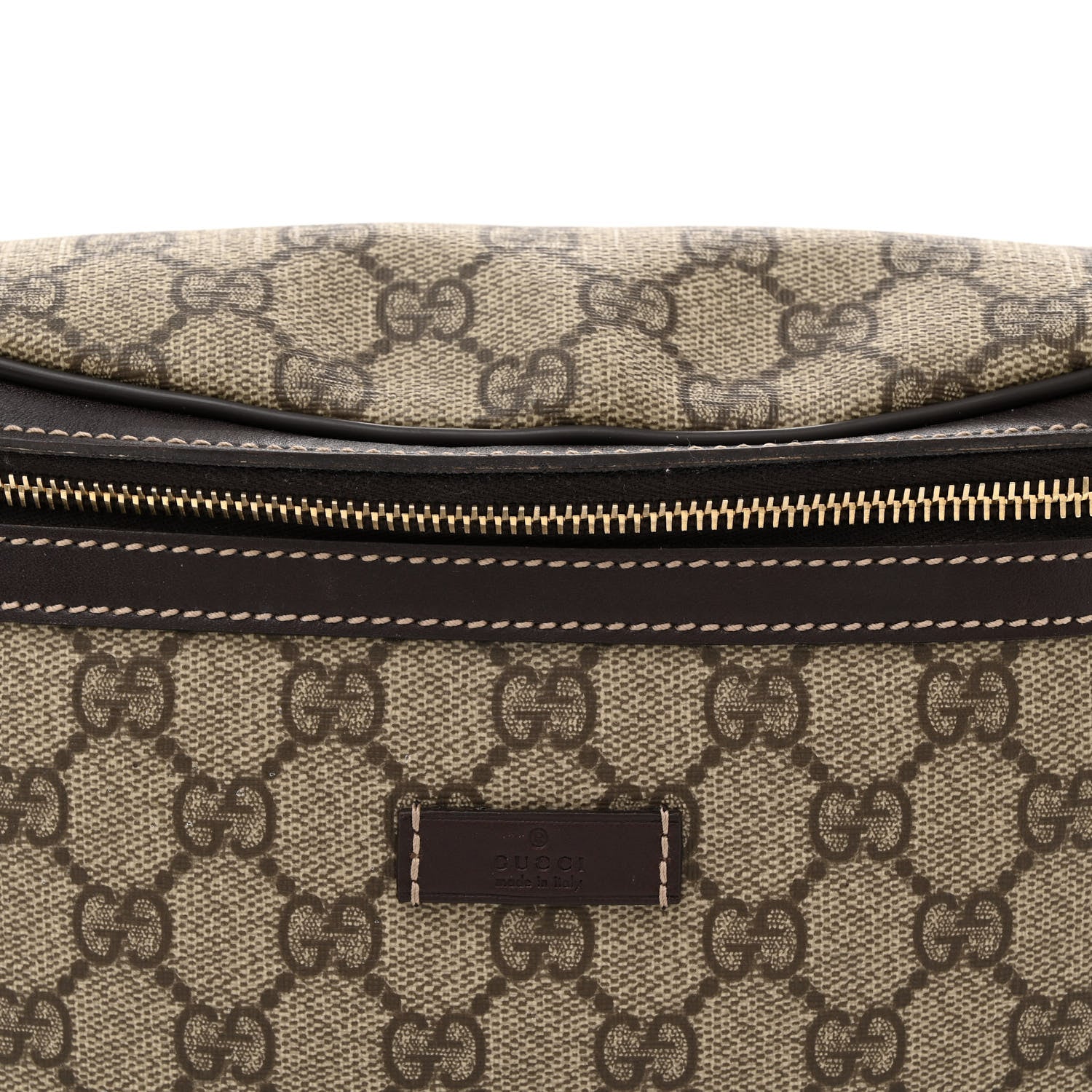 Gucci GG Supreme Monogram Belt Bag Dark Brown 9 of 13