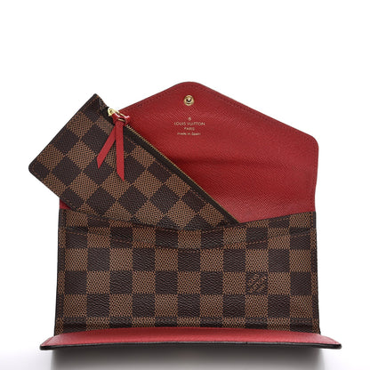 Louis Vuitton Damier Ebene Josephine Wallet Red 8 of 11