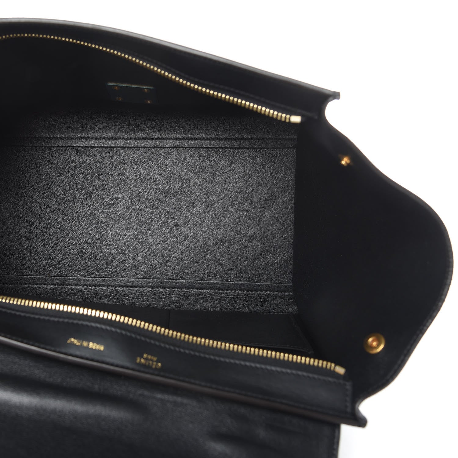 Celine Nubuck Crocodile Embossed Small Trapeze Navy 6 of 18