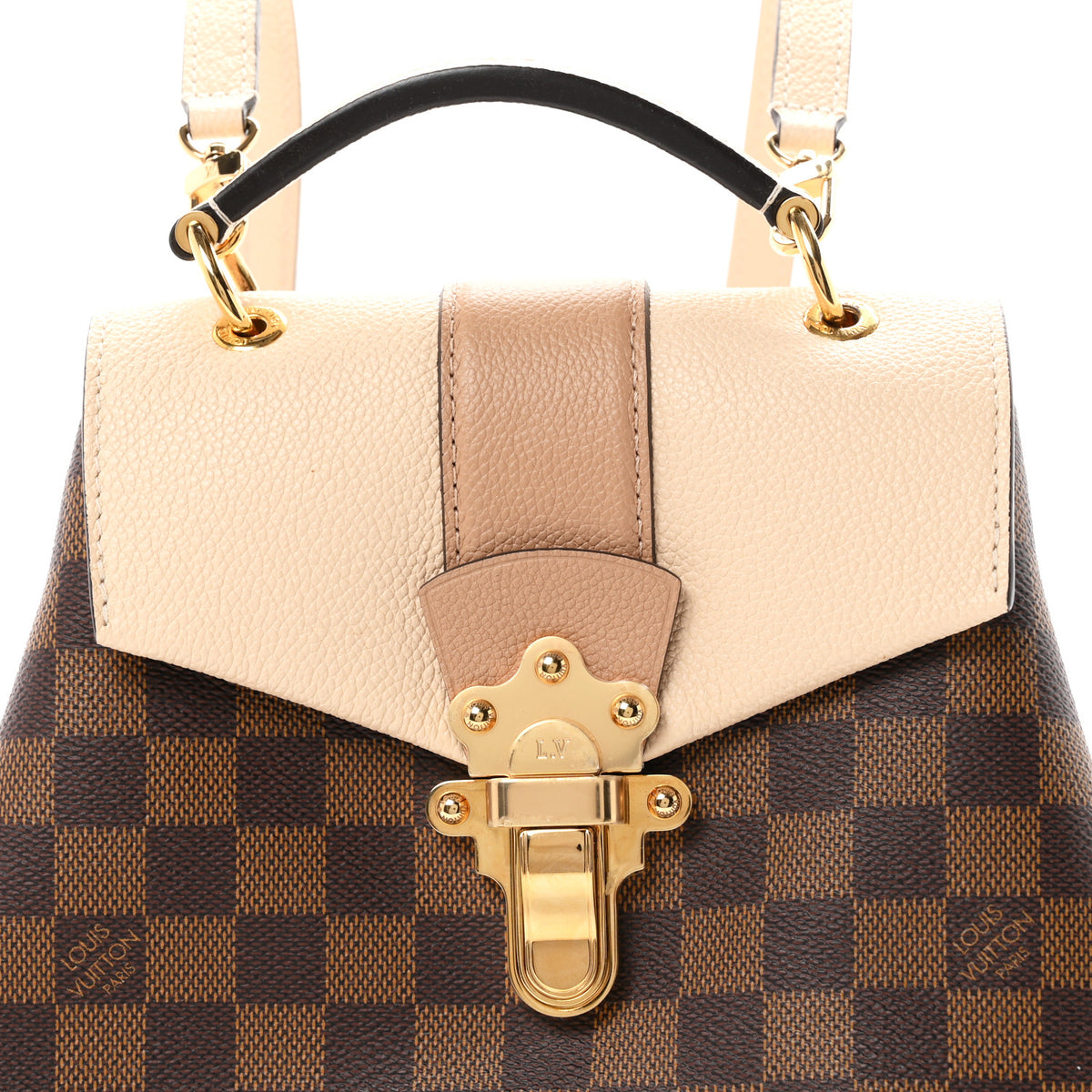 Damier Ebene Clapton Backpack Creme