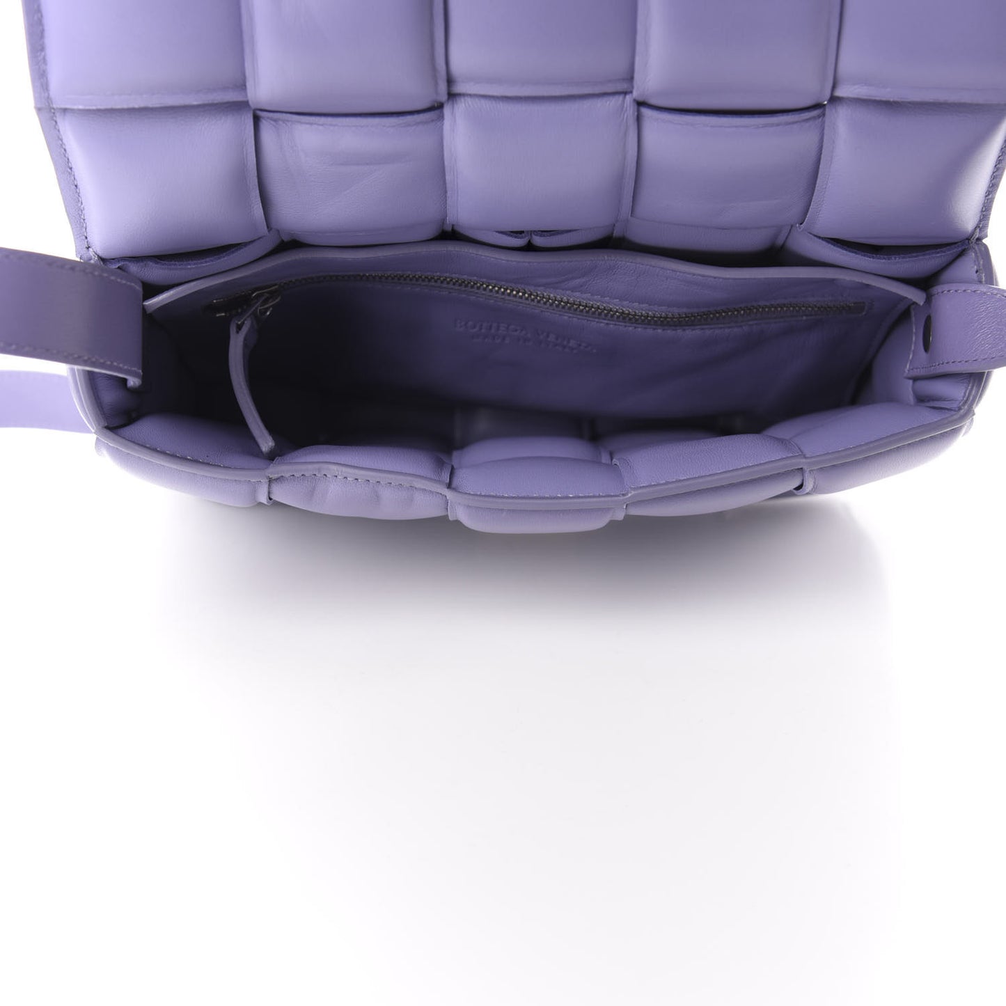 Nappa Maxi Intreccio Padded Cassette Crossbody Bag Lavender