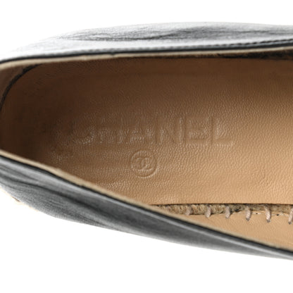 Chanel Lambskin CC Espadrilles 39 Black 10 of 11