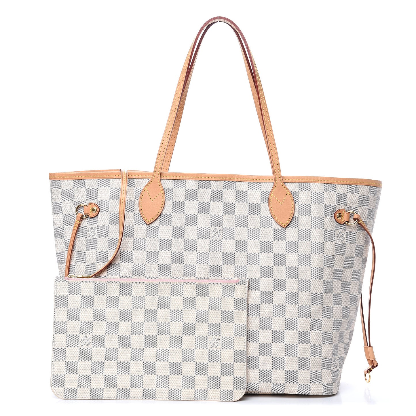 Damier Azur Neo Neverfull MM Rose Ballerine