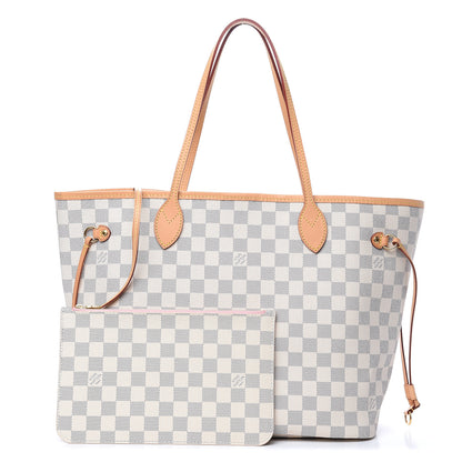 Louis Vuitton Damier Azur Neo Neverfull MM Rose Ballerine 1 of 13