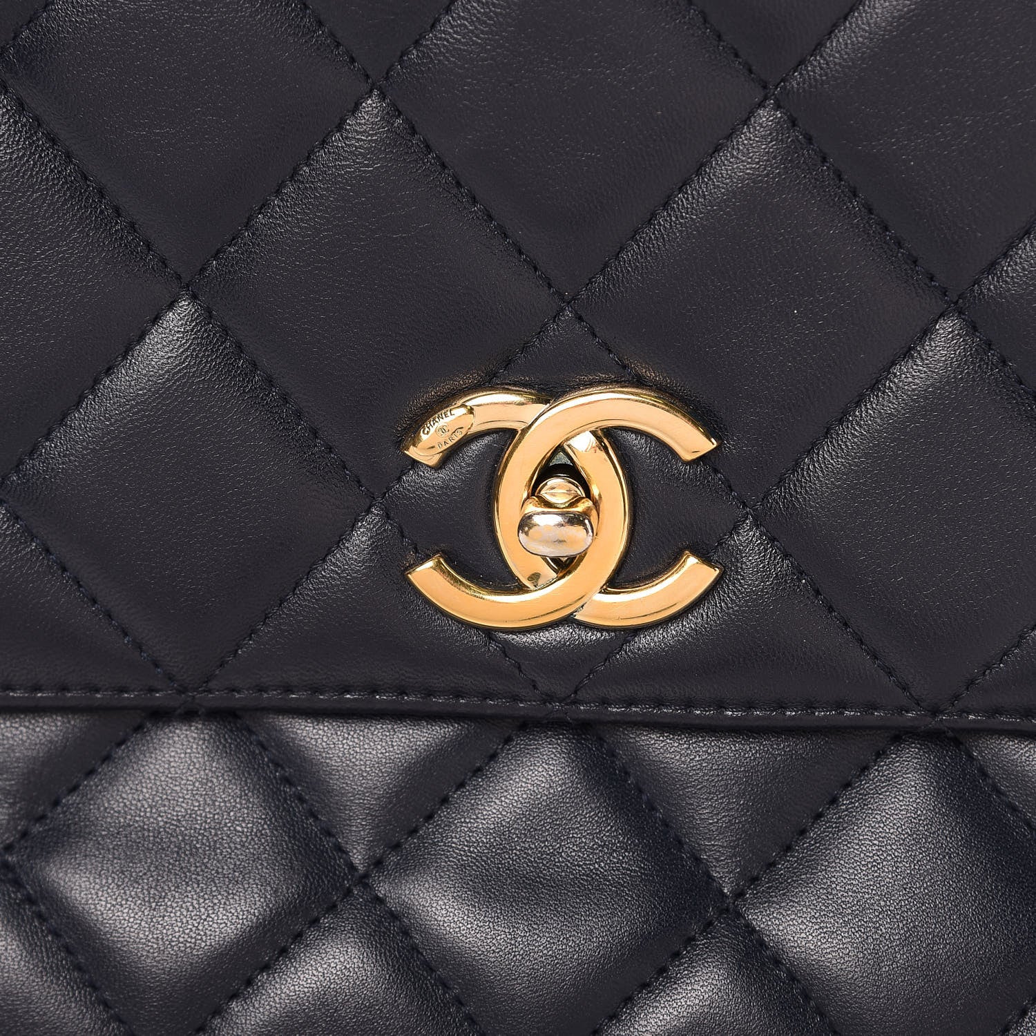 Chanel Lambskin Quilted Large Trendy CC Dual Handle Flap Bag Navy 12 of 17