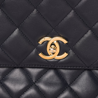 Chanel Lambskin Quilted Large Trendy CC Dual Handle Flap Bag Navy 12 of 17