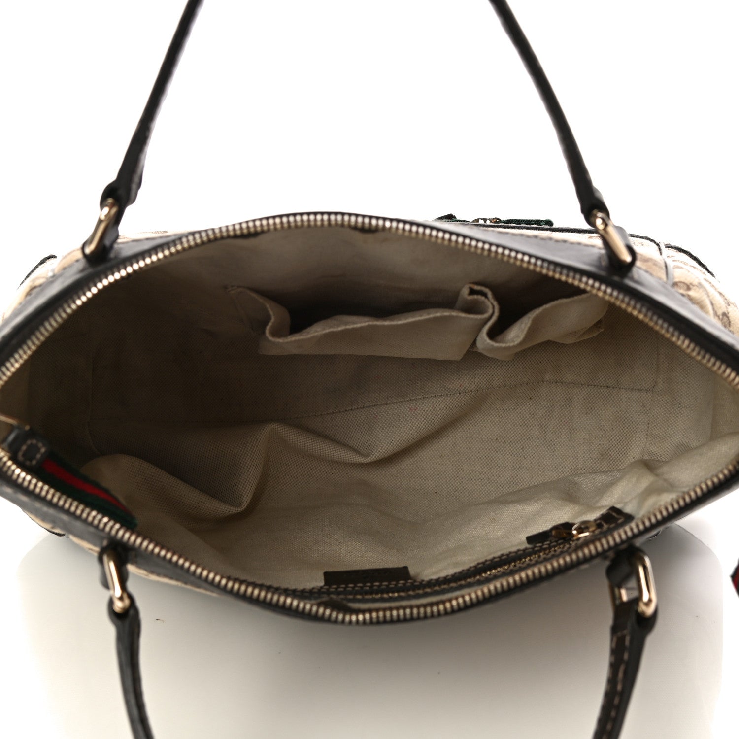 Gucci Monogram Web Mayfair Top Handle Satchel Dark Brown 5 of 14