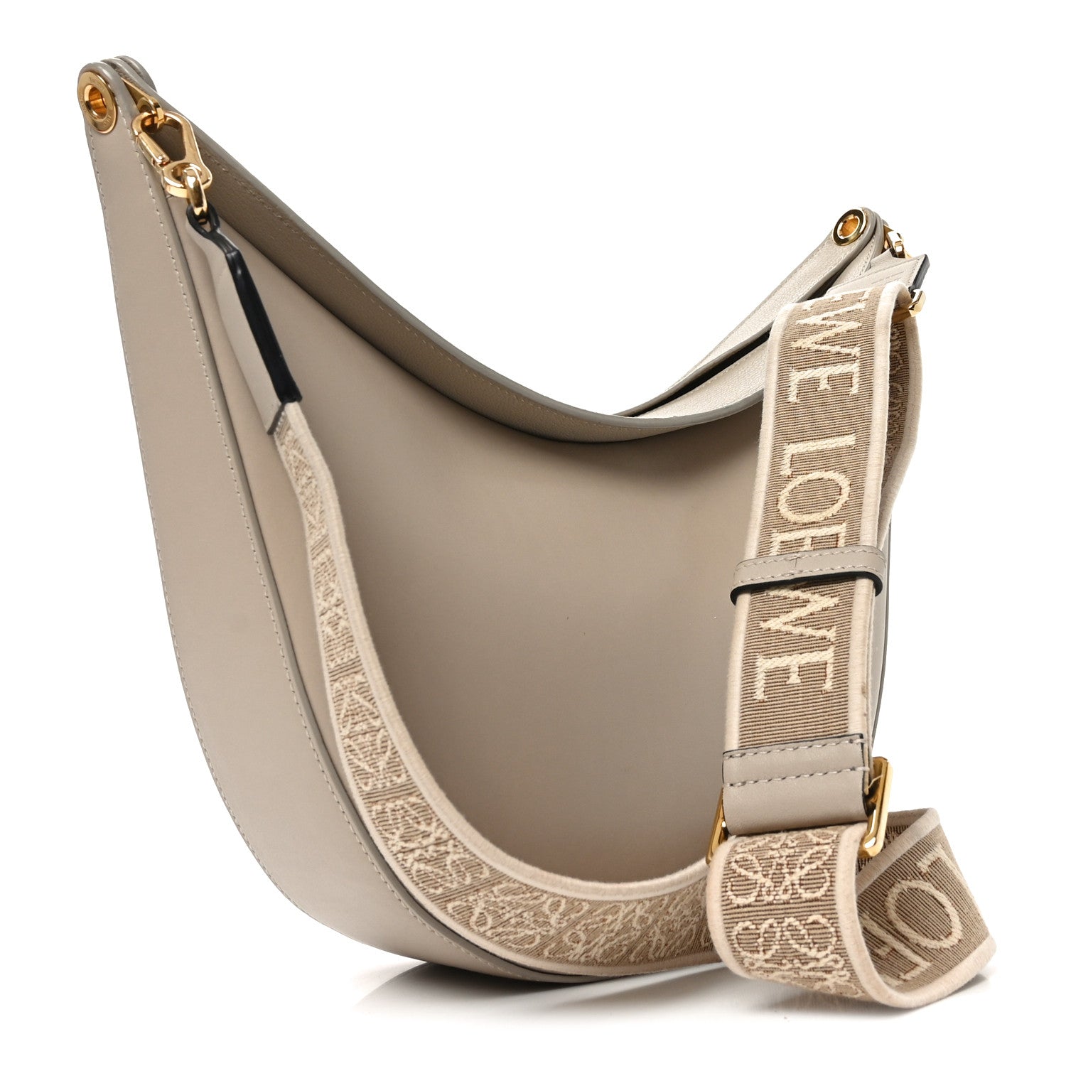 Loewe Satin Calfskin Jacquard Small Luna Bag Oat 3 of 10