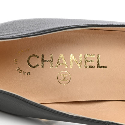 Chanel Lambskin CC Cap Toe Platform Pumps 38.5 Black 7 of 10