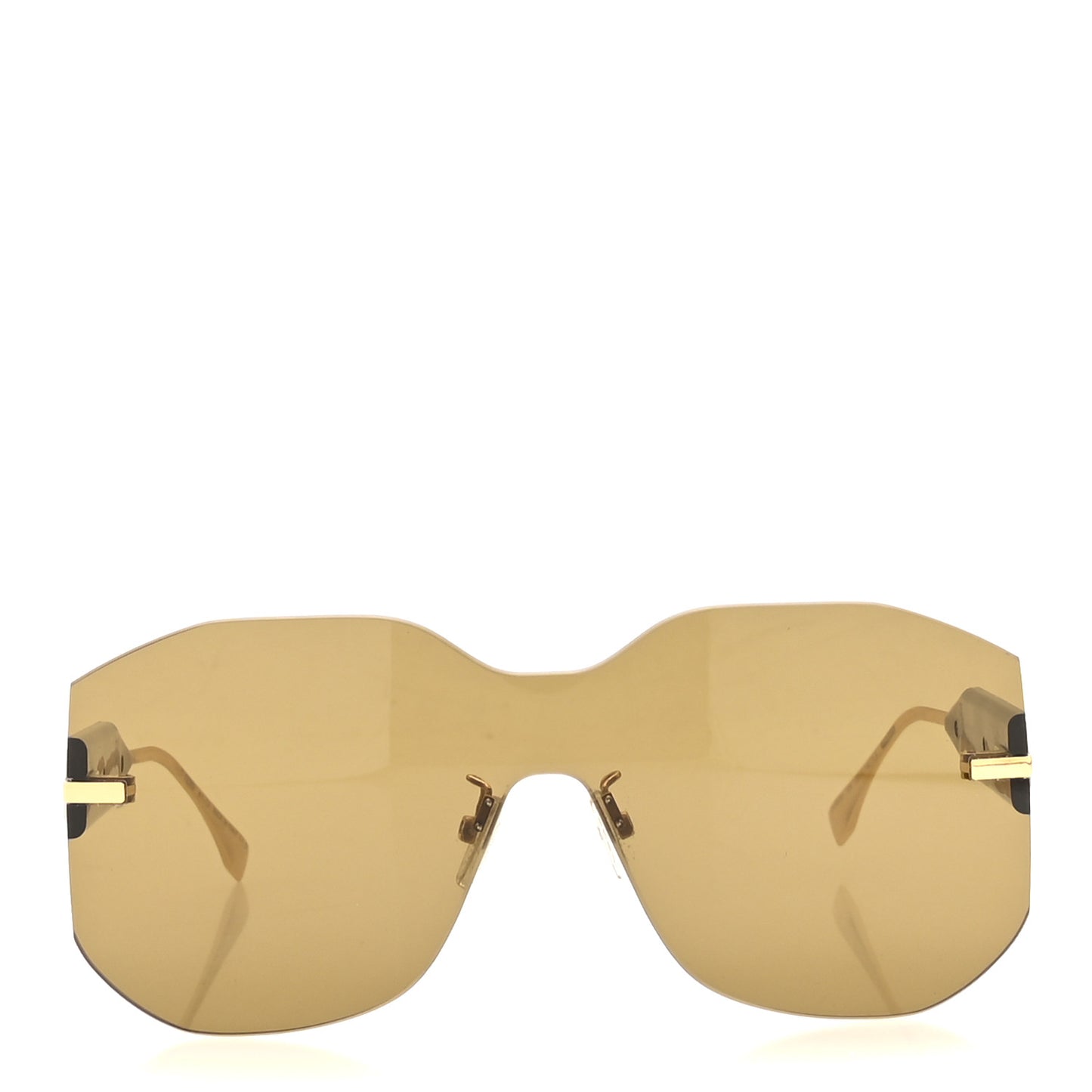 Metal Fendigraphy Shield Sunglasses FE 40067U Green Gold