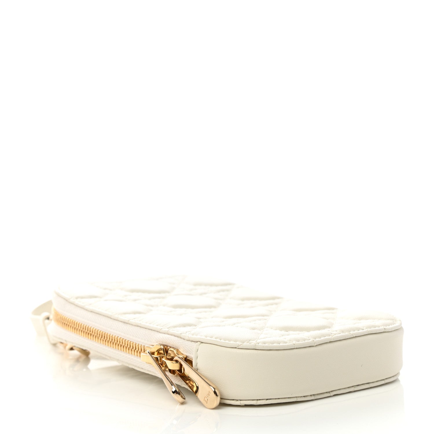 Christian Dior Lambskin Cannage Lady Dior Phone Holder Latte 4 of 9