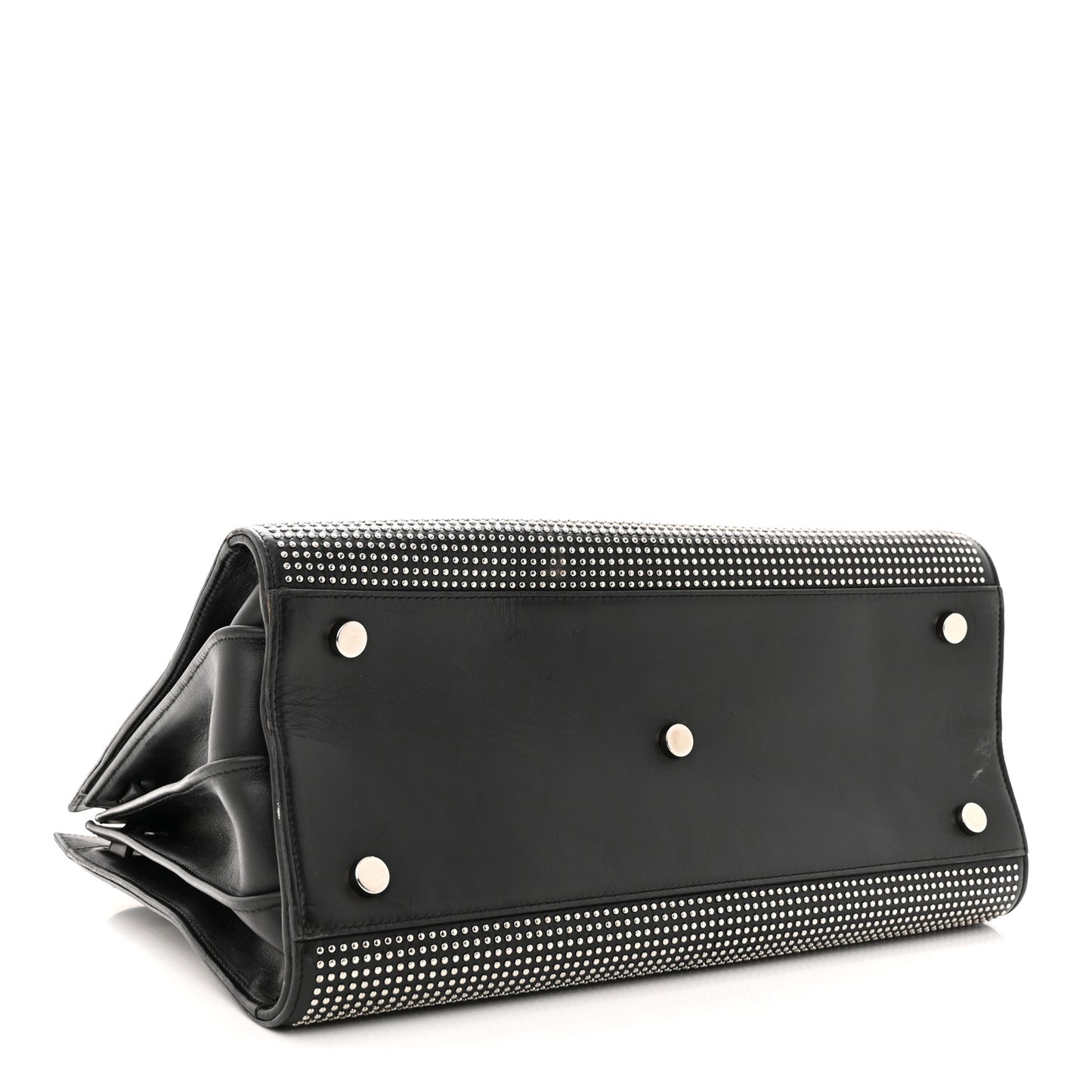 Calfskin Studded Small Sac De Jour Black