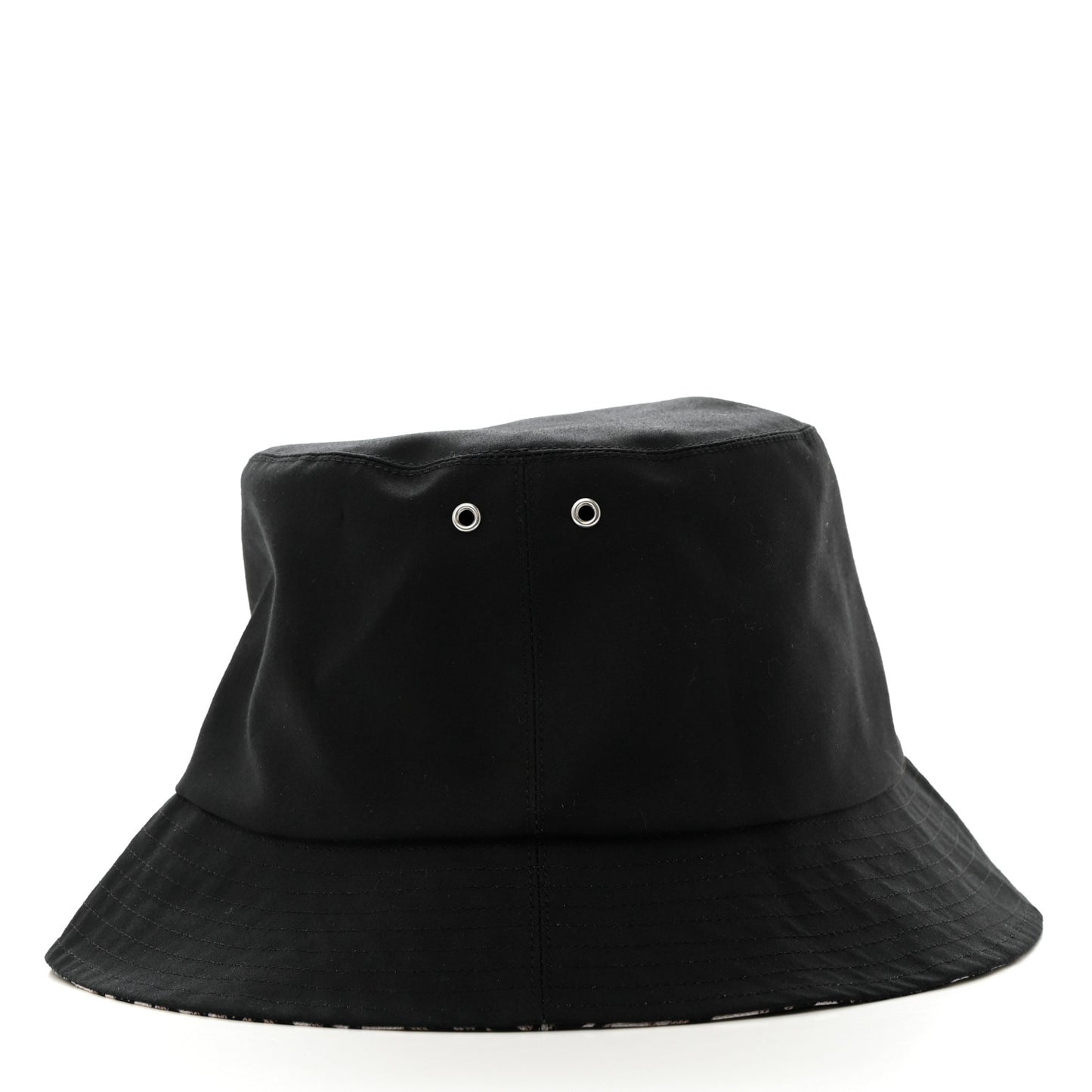 CHRISTIAN DIOR Polyester Cotton Oblique Teddy-D Brim Bucket Hat 58 Black