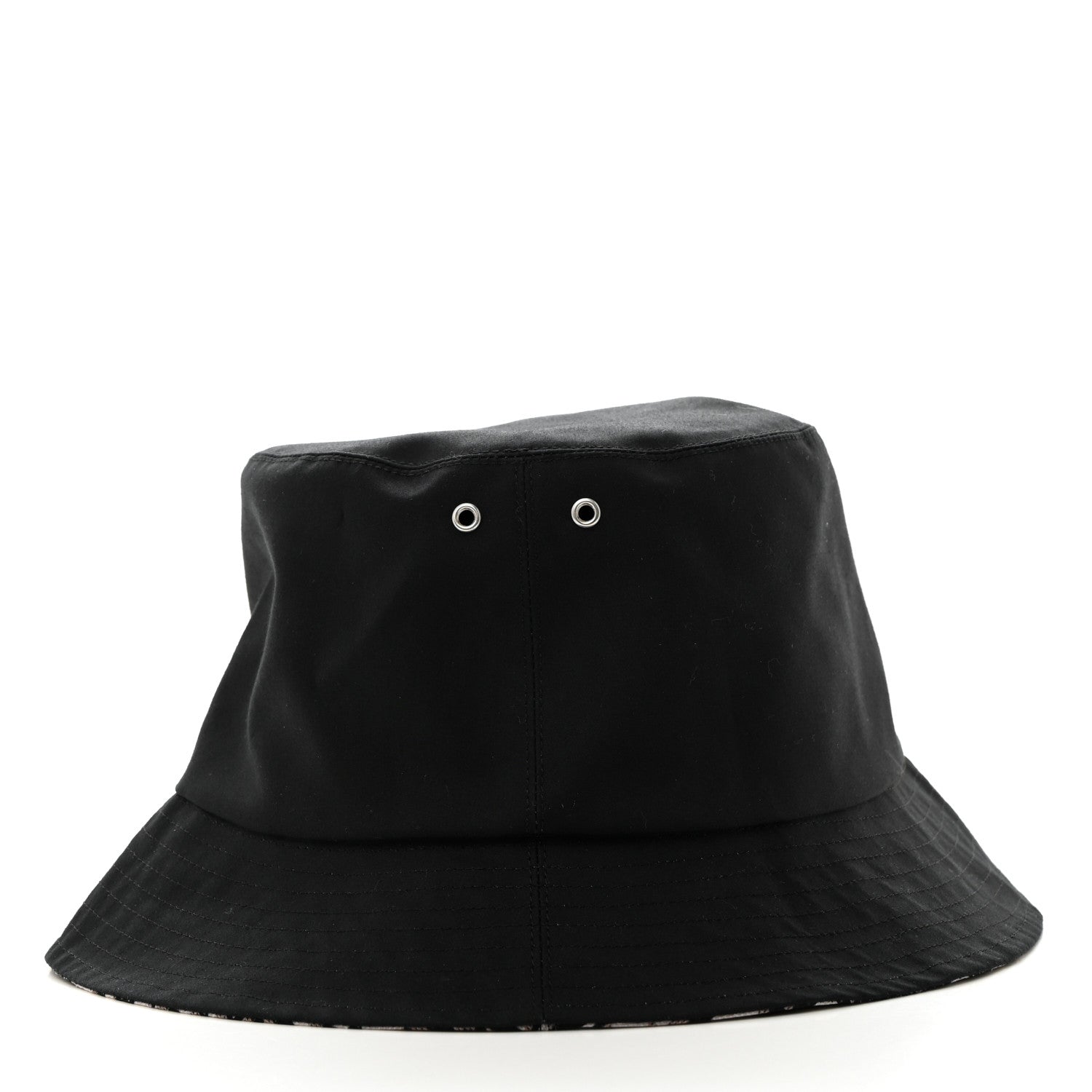 Christian Dior CHRISTIAN DIOR Polyester Cotton Oblique Teddy-D Brim Bucket Hat 58 Black 4 of 8