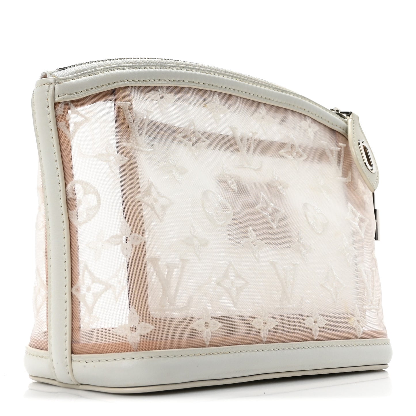 Monogram Transparence Transparent Lockit Clutch White