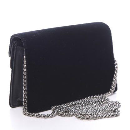 Gucci Velvet Super Mini Dionysus Shoulder Bag Black 2 of 8