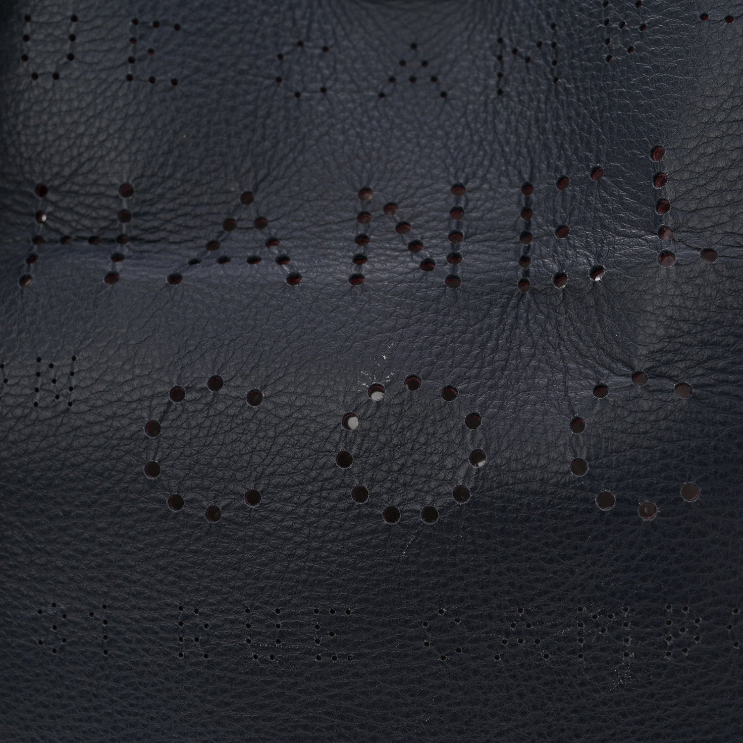 Chanel Calfskin Tweed Small Logo Eyelets Shopping Tote Navy Blue 11 of 12
