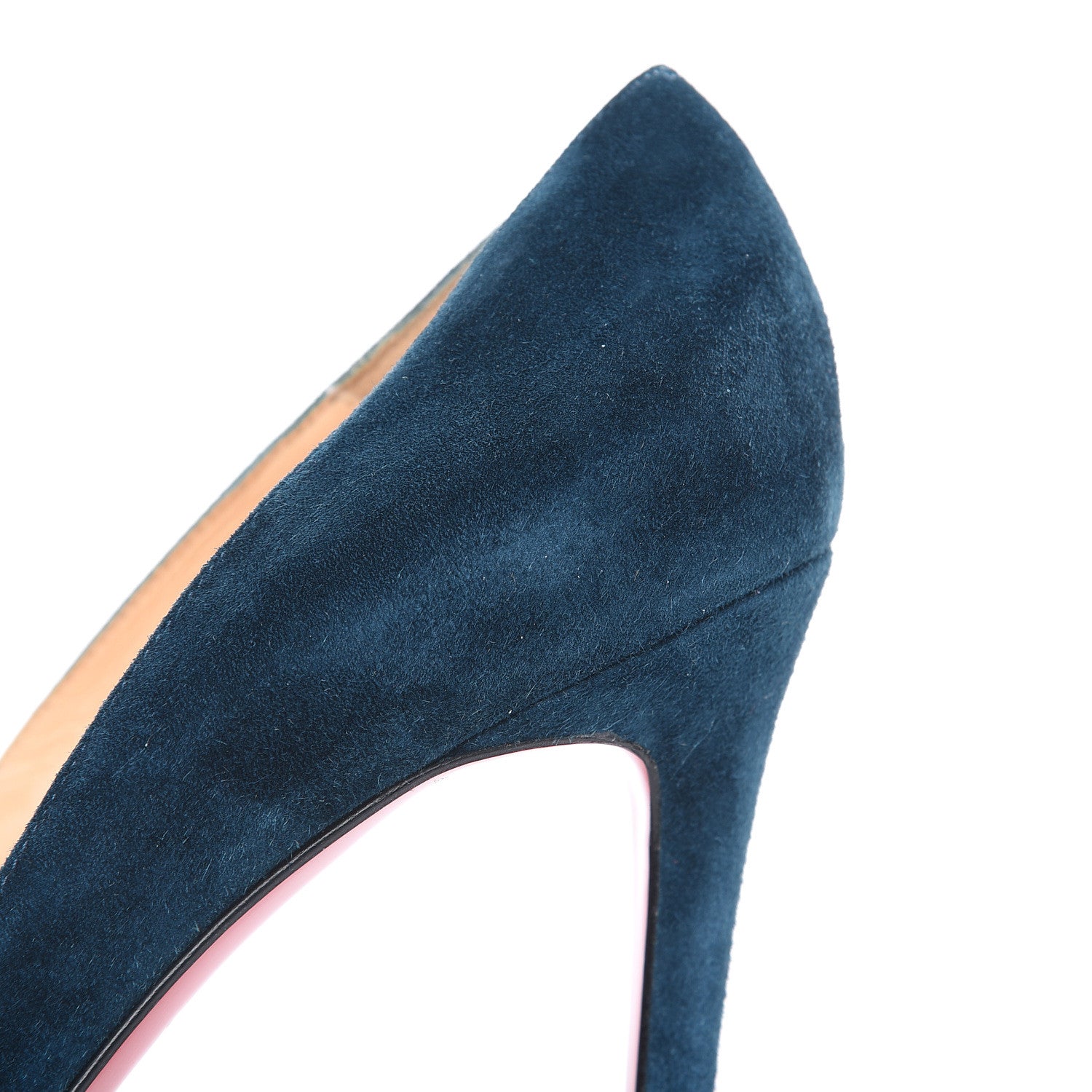 Christian Louboutin Veau Velours Pigalle 100 Pumps 38.5 Blue Khol 8 of 10