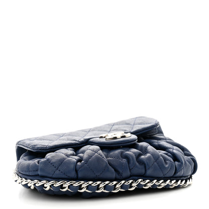 Chanel Washed Lambskin Quilted Mini Chain Around Flap Blue 4 of 12