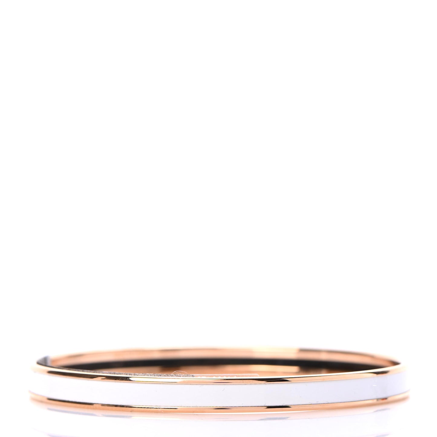 Enamel Printed Extra Narrow Bracelet 65 White