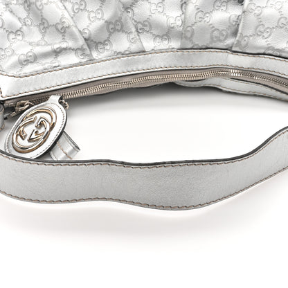 Gucci Metallic Guccissima Medium Sukey Hobo Silver 19 of 19